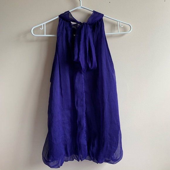 Purple Tie-Back Halter Top - Picture 2 of 3